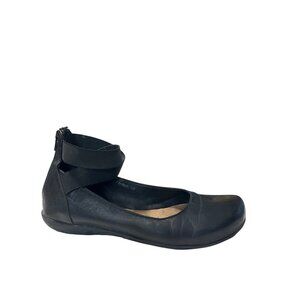 Jafa Leather Ankle Strap Shoes Size 9.5 Black